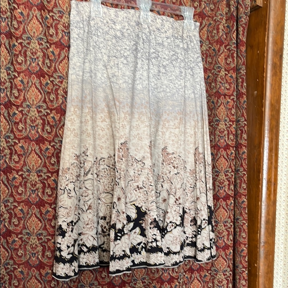 Coldwater Creek Gore Full Skirt WM PM (10-12) Lined Hidden Zipper Excellent